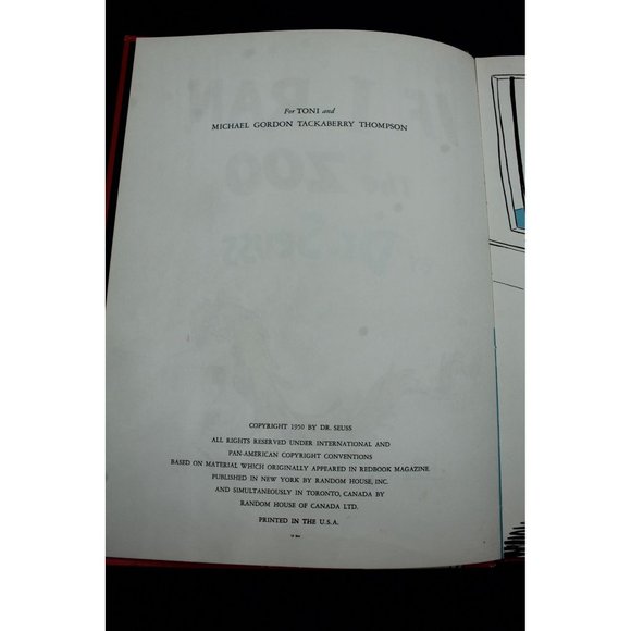 If I Ran the Zoo Dr. Seuss Random House 1950 Hardcover Book Large HC OOP Banned - Picture 13 of 13